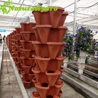 

High quality plastic hydroponic stacked pots tower garden