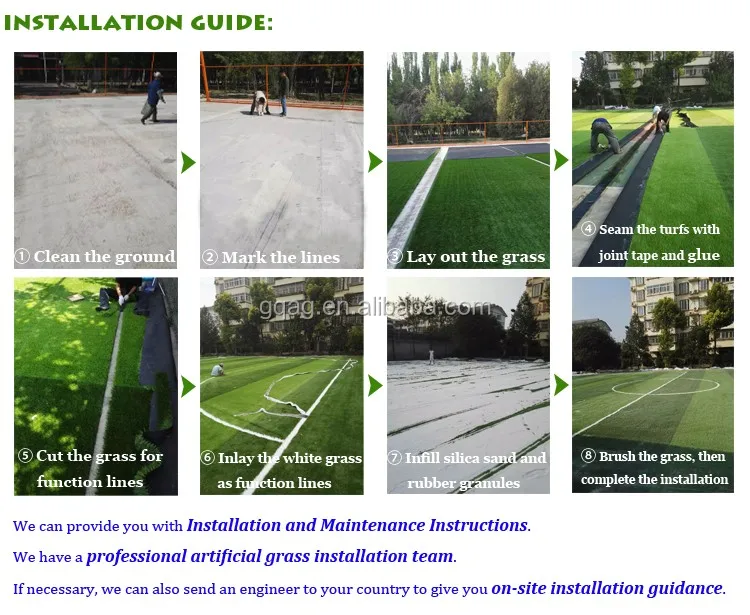 New best quality Artificial Football Lawn Artificial Grass Soccer Field with video show
