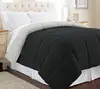 all-season anthracite and silver color reversible down alternative microfiber comforter