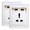 dual usb socket wall charger switch panel 2.1A EU usb wall socket