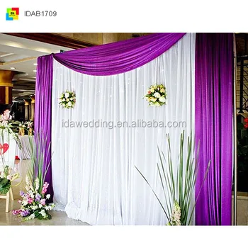 Ida Purple Back Drape For Wedding Purple Wall Drapes For Party