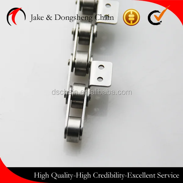 
SUS C2042 pitch 25.40 food line machine parts large roller conveyor chains with attachments 