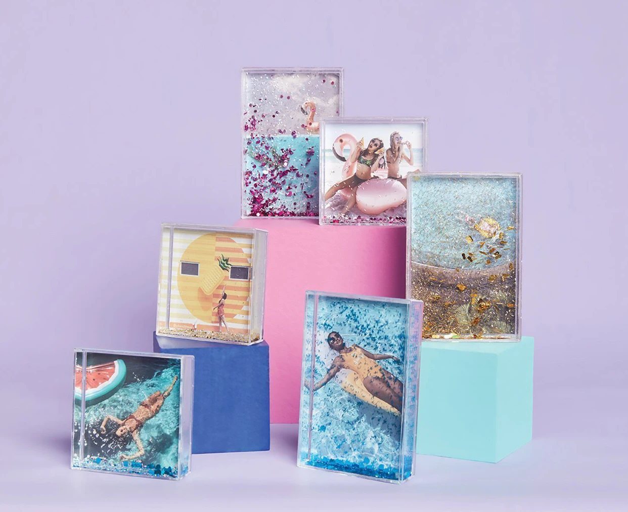 Oem Acrylic Photo Frame With Liquid Glitter Customized Design Buy