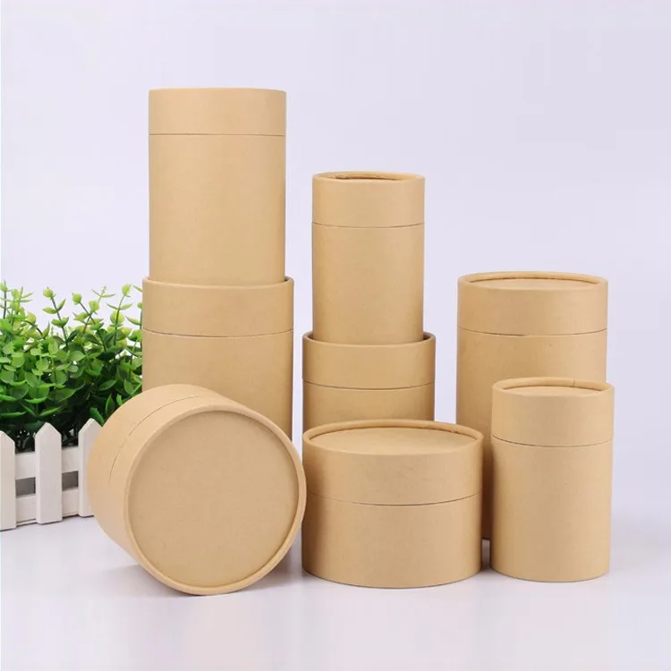 Ecofriendly Kraft Round Carton Cardboard Boxes Paper Tube In Stock Hot