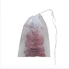 Factory Supply Biodegradable Corn Fiber Pla Empty Tea Bags with Drawstring
