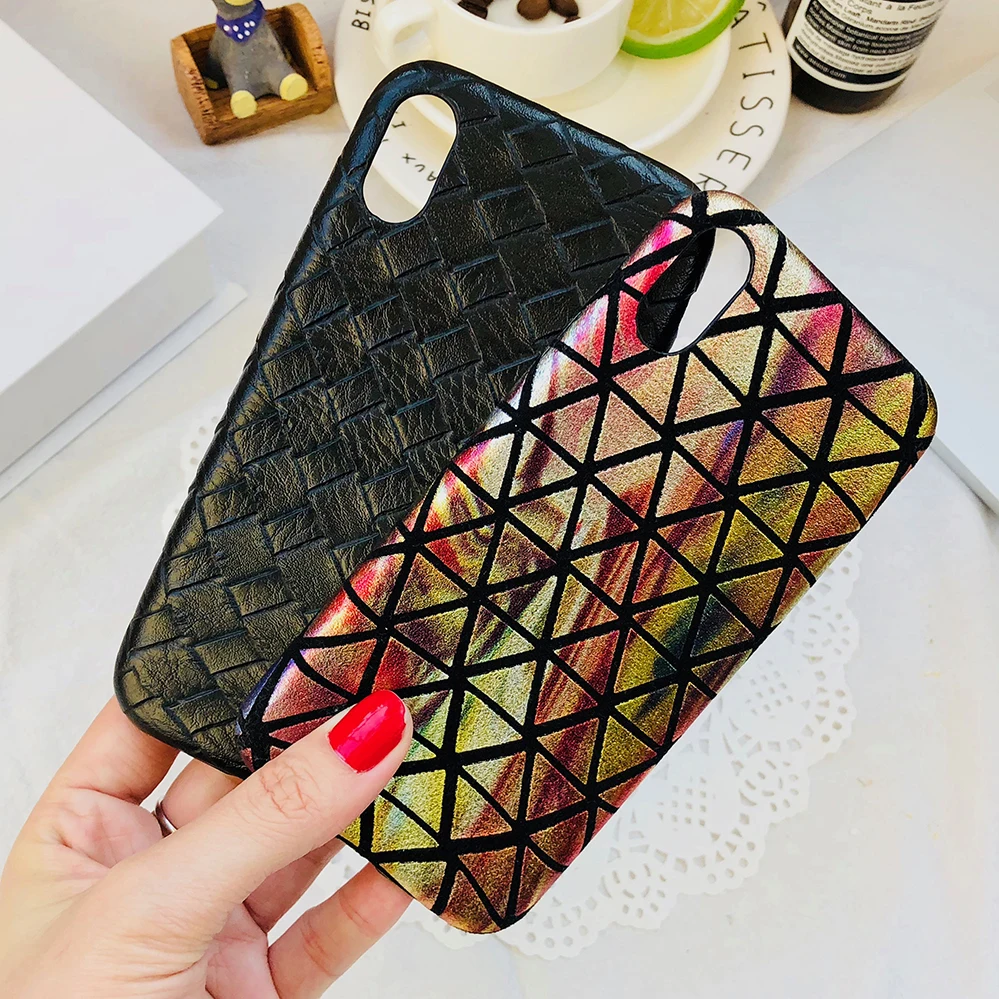 

Geometry Leather for iPhone 6 7 8 Plus X Design Phone Case, N/a