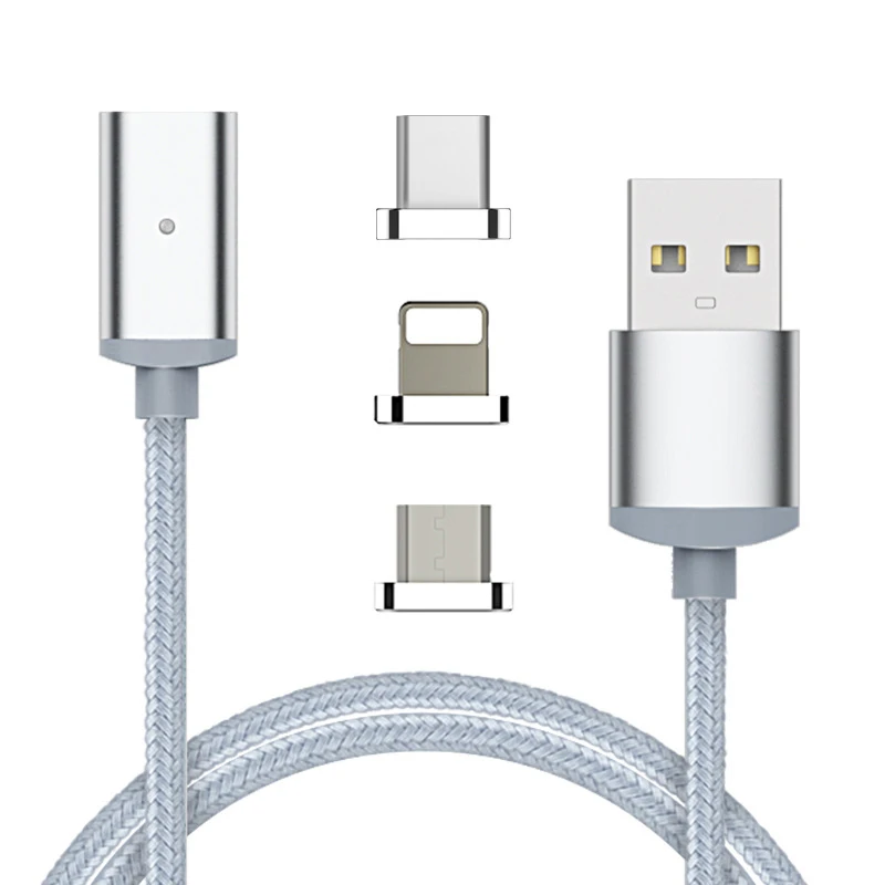 

High quality 3 in 1 magnetic charging usb cable for iphone for android for type c, N/a