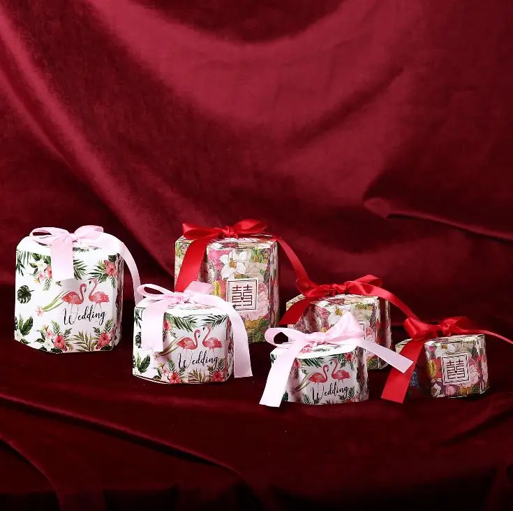 

High Quality Cartoon Shape of the vase Paper Bags Baby Shower Souvenirs Gift Favor Candy Box Kids Girls Birthday Party Supplies, As the picture