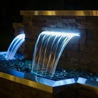 

Outdoor Indoor Water Feature Artificial Waterfall Blade Cascade For Pond Pool