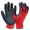 BEST Latex Coated Nylon/Polyester Gloves with High Quality Red Excellent Grip Safety work Factory Prices Hot Sale