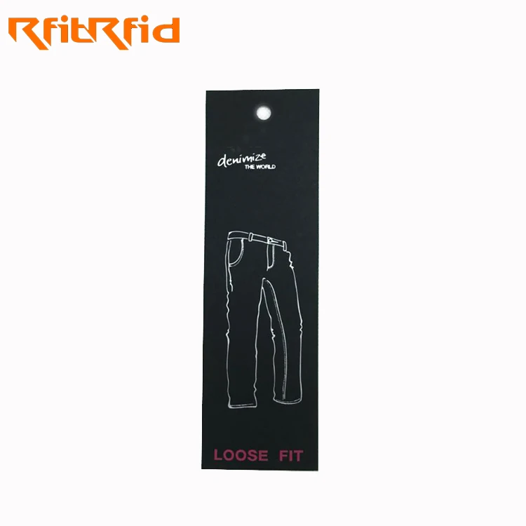uhf printable cheap Clothing rfid label tag hang tag with high quality