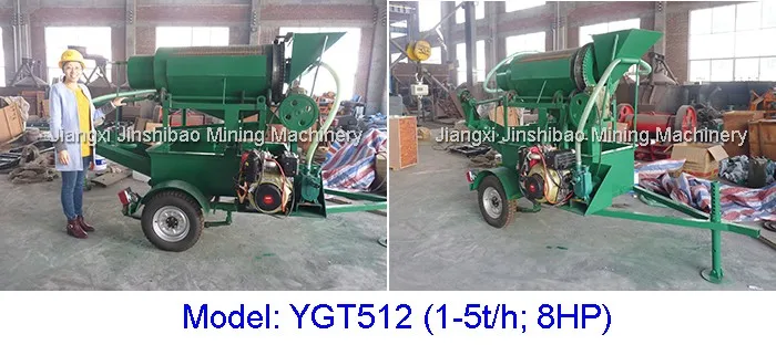 Mobile Movable Gravel Sand Gold Trommel Screen