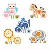 2019 New Amazon FDA Eco-Friendly Products Bamboo Fiber Salad Animal Baby Plate BPA Free Baby Gift Set Children Tableware