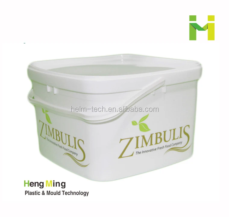 3 Gallon Clear Plastic Rectangular Bucket With Metal Handle 3l Buy