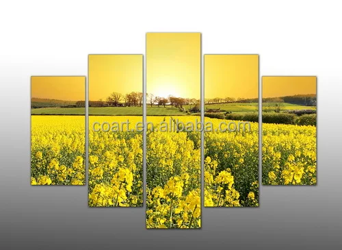 5 Panel seascape canvas print wall art for home decoration