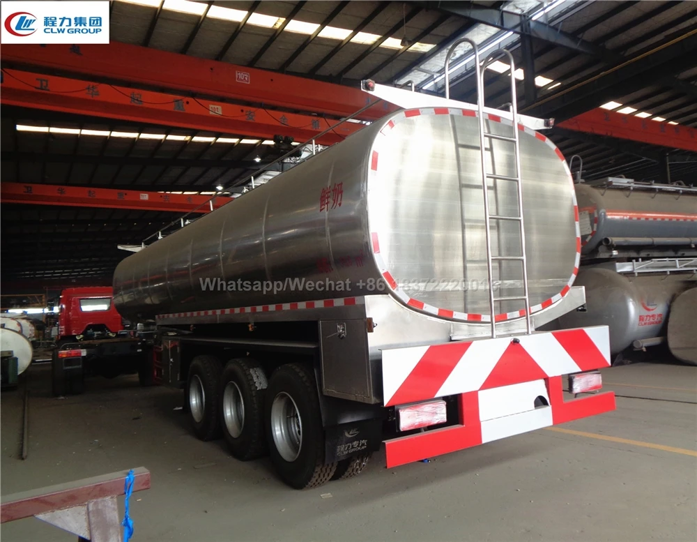 High Quality 30000 40000 Liters Tri Axle Milk Tank Semi Trailer