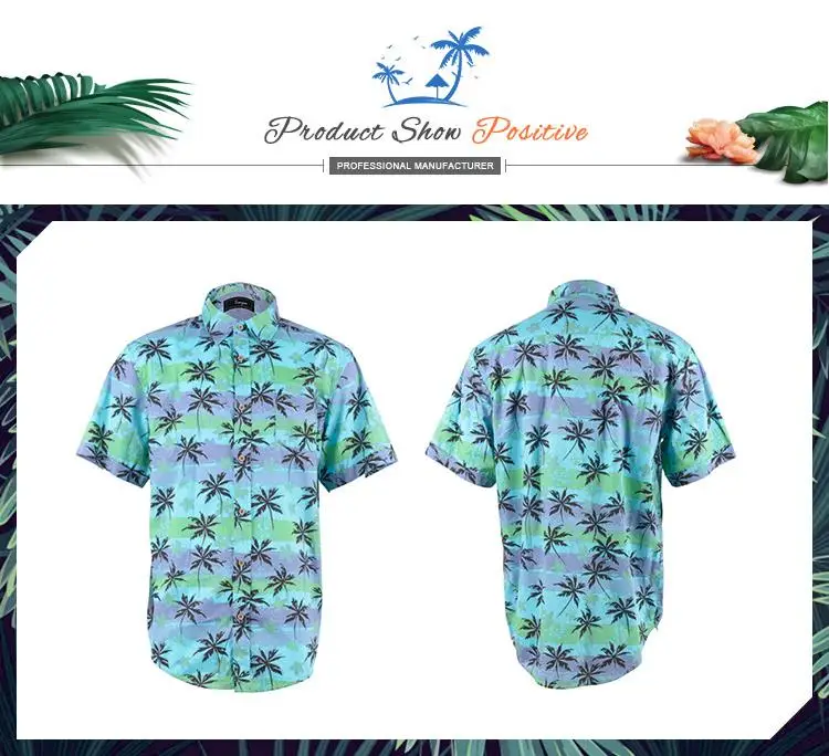 Factory direct dubai wholesale tropical clothes men hawaiian shirts vintage