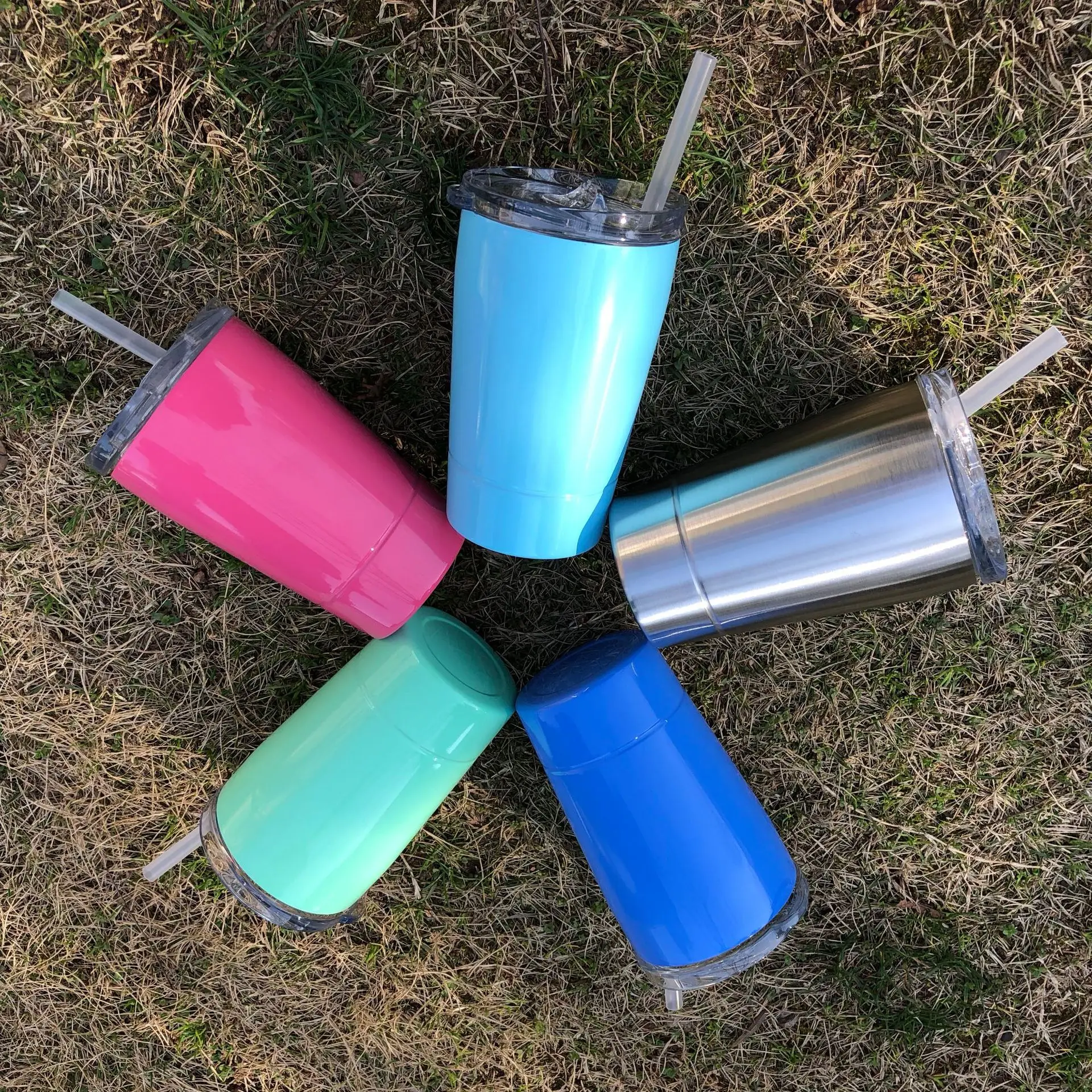 

A75 12oz Water Bottle Stainless Steel Tumbler wine glasses with lid straw Travel Vehicle Beer Coffee Mugs kid Milk cup