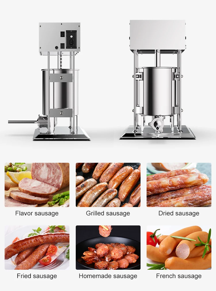 Automatic Industrial Sausage Maker Horizontal Sausage Stuffer Vacuum