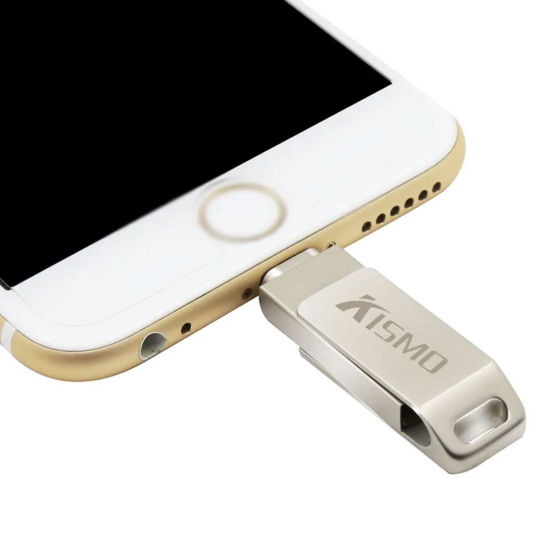 Kismo Metal USB Flash Drive Mini U Disk OTG Pen Drive For iphone 6 7 8 Plus 6S 5S 5C iPad Mini Air 2