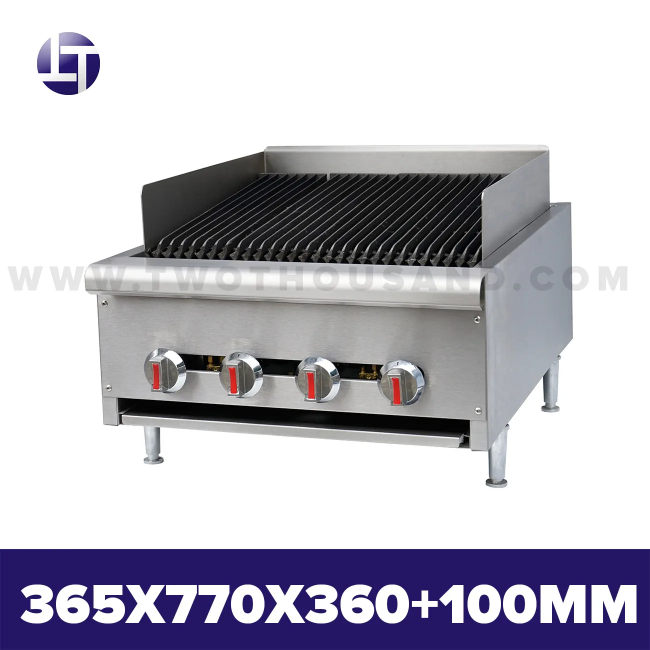 Cb 14 2 Burners Etl Commercial Countertop Gas Barbecue Char Grill