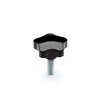 Hot Sale Plastic Knob Insert M6 Screw Threaded Five Star Knob