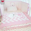 100% cotton nursery bedding set dots printed baby bedding set