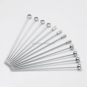 Image of Wholesale Cocktail Picks Stainless Steel Fruit Sticks Bar Tools Drink Stirring Sticks