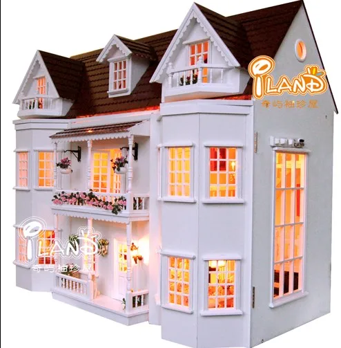 
Doll house Miniature wooden doll house Villa WH019C 