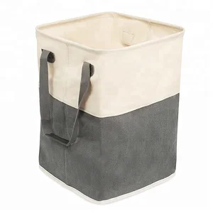 Image of Large Heavy Duty Home Dirty Laundry Basket Canvas with Handles