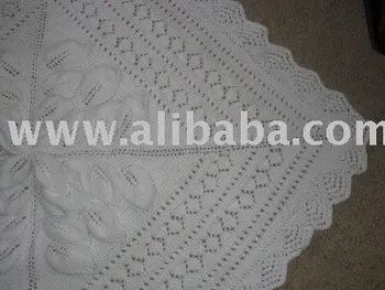 Royal Embossed Leaves Hand Knitted Baby Shawl/blanket - Buy Baby Shawl Produc...