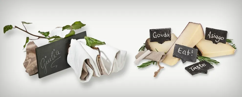 Black Stone Slate Cater Plate