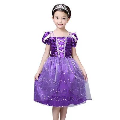 New font b Fancy b font Kids Baby Girls Purple Sofia The First Princess Costumes Cosplay
