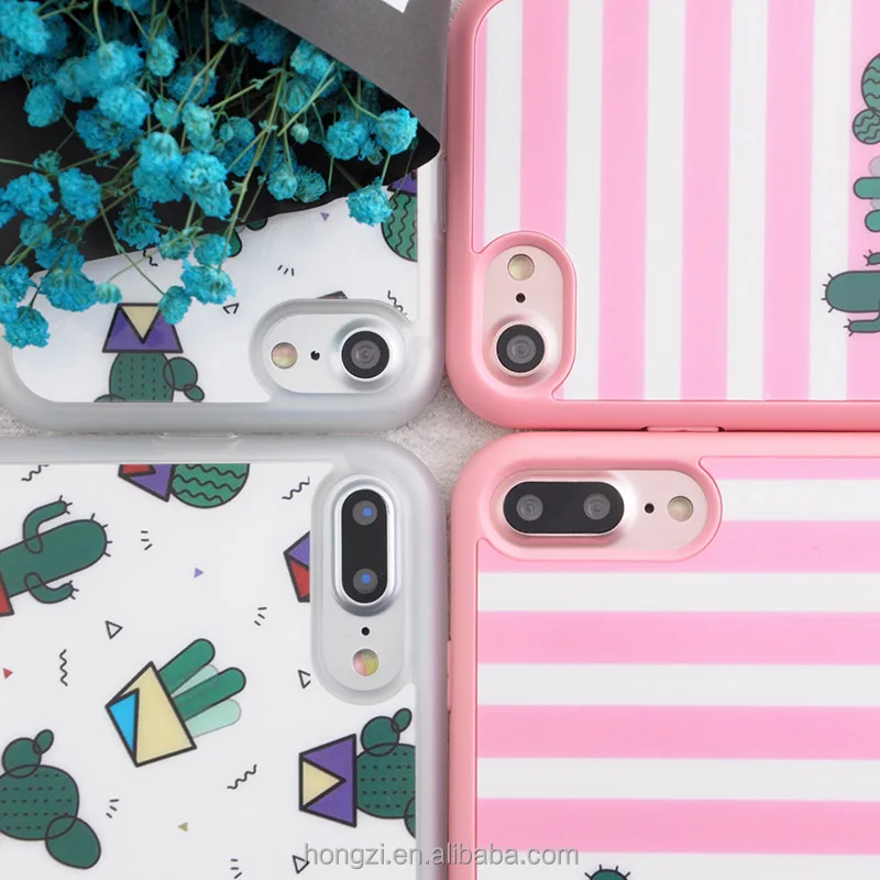 

2017 Soft TPU Phone Case Cover Cute Cartoon Silicone Cactus Plants Smooth Cases For iphone 5s 5 6 6s 6plus 7 7plus Case, Colorful