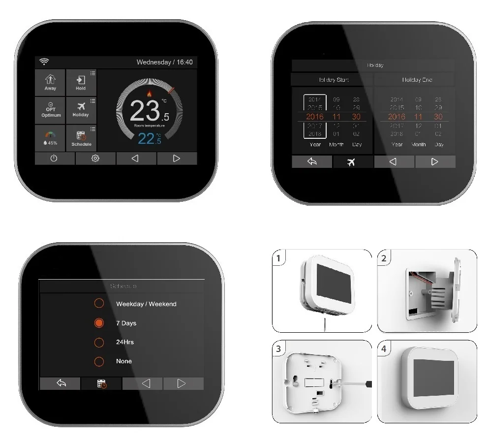 Hvac System Room Control Thermostat With Co2 Control Mc6