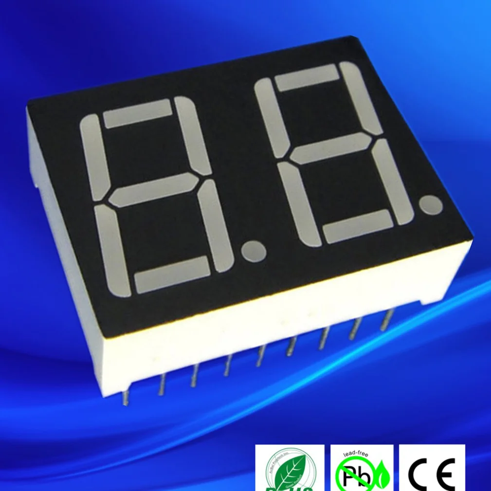 Factory customized 0.8 inch super ultra red 1, 2 digit 7 segment led display