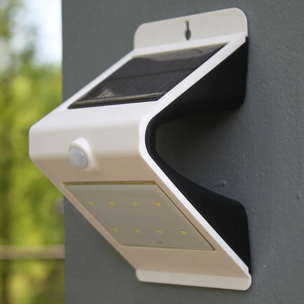 壁挂式太阳能运动传感器壁灯 ip65 8led 户外花园围栏灯新太阳能面板