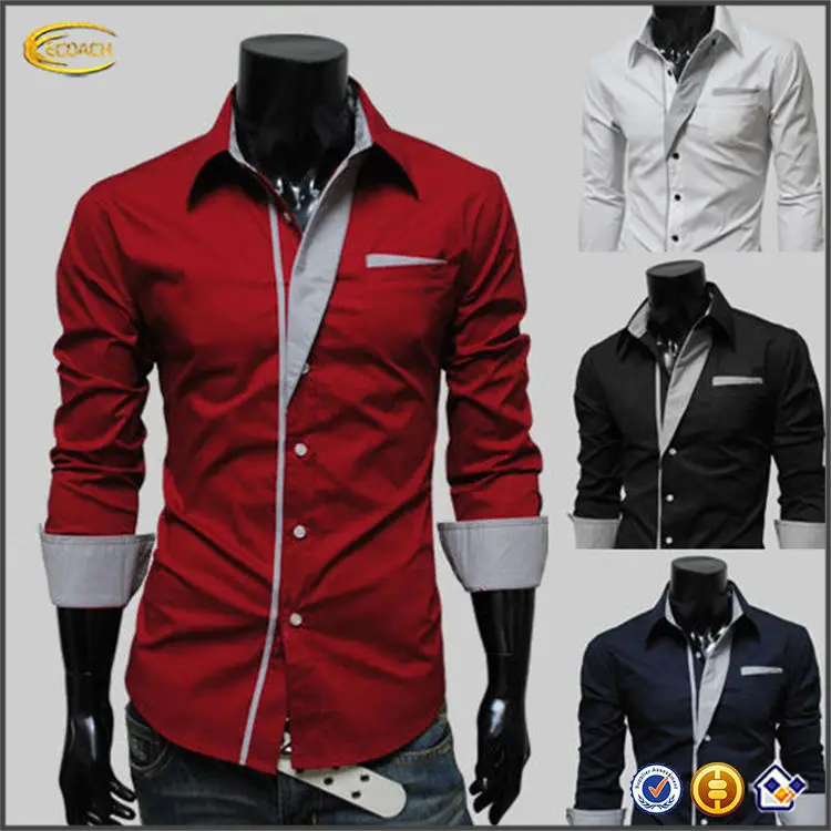 China OEM supplier High quality New Fashion wholesale Mens Luxury Long Sleeve Casual Slim Fit Stylish men's dress shirt