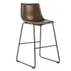 Modern leather dining chair set , PU single dining table and chair set,powder coating metal legs