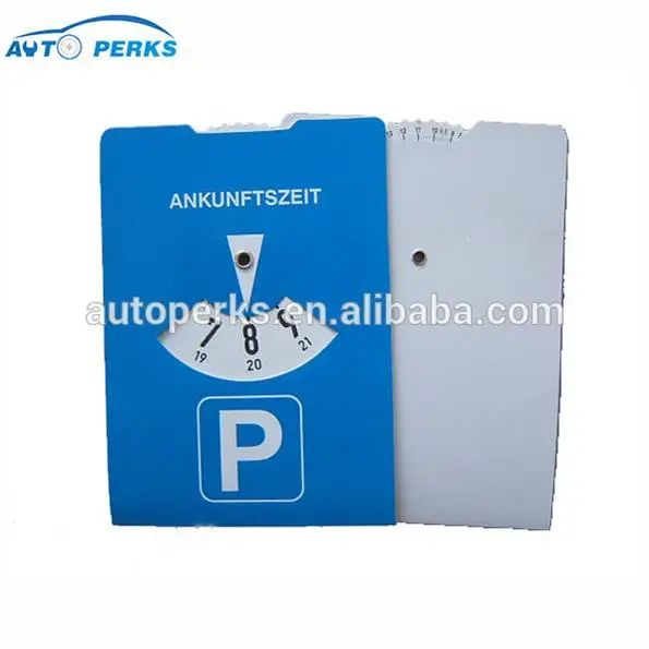 

Most Popular Logo Printed PS Parking Disc With Clock, Blue
