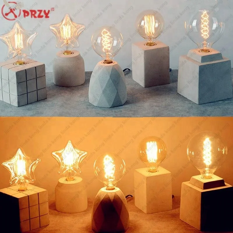 

Noric retro Cement desk lamp mould DIY handmade silicone molds for Concrete table lampshade mold