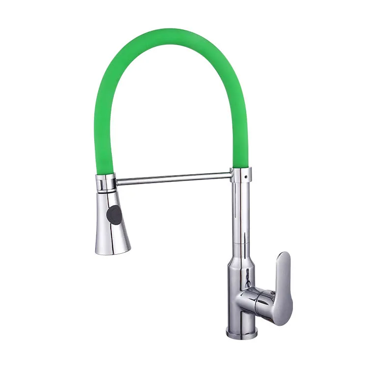 Fashion design single lever luxury single handle pull down kitchen faucet