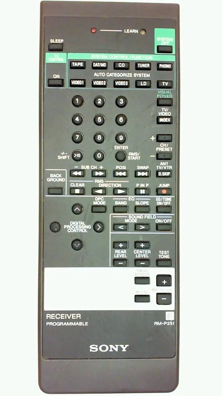 Get Quotations · NEW Sony Audio Remote Control RM-P351 Supplied with  models: STR-D965 STR