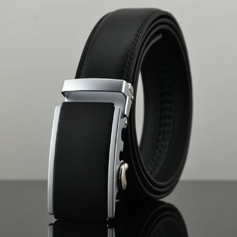 Belt 2016 New Designer Automatic Buckle Cowhide Leather men belt 110cm 130cm Luxury belts for men
