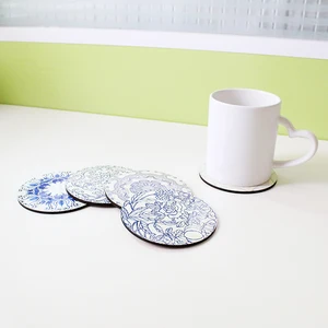 Image of New 2019 Cheap Custom Printed Sublimation Blank mdf Round Cork Coaster for Beer Coffee Drinks Holder