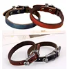 retro old looking mens punk skull bangle wholesale , handmade leather belt bracelet