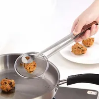 

Multi-functional Filter Spoon With Clip Food Kitchen Oil-Frying BBQ Filter Stainless Steel Clamp Strainer Kitchen Tools