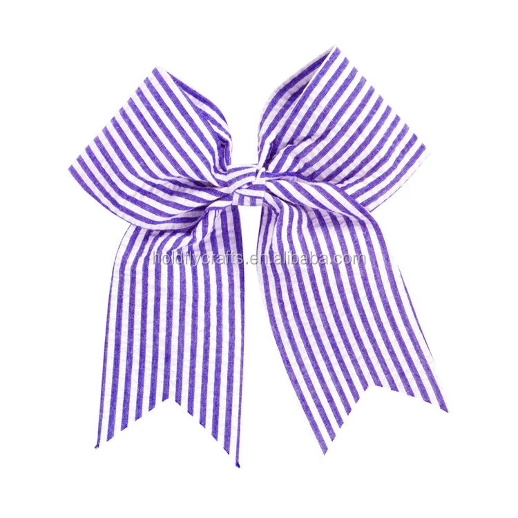 seersucker bow-purple
