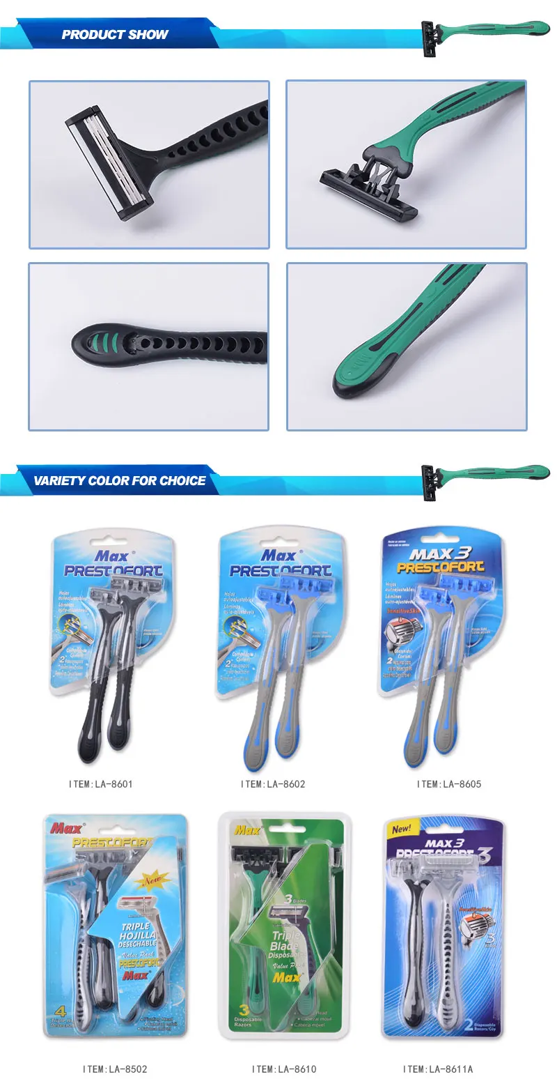 Factory direct Professional Manufacturer razor shave disposable with lubricating strips