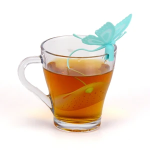 Image of FuLian factory direct sales silicone butterfly travel cute tea infuser for gift